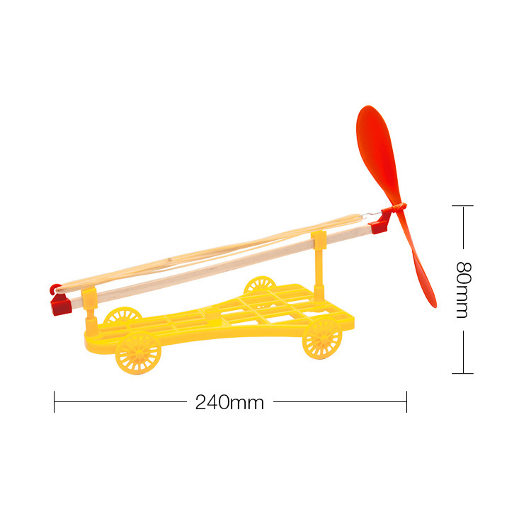diy科技小制作橡皮筋动力车科普模型木条小车小学生比赛使用套材