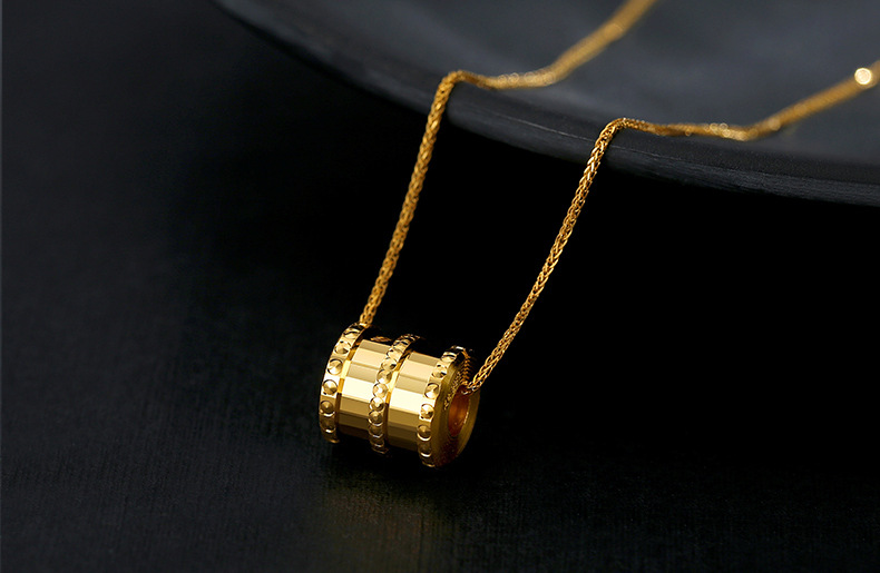 工厂999足金大蛮腰项坠送女友5g工艺黄金时尚小蛮腰转运吊坠代发