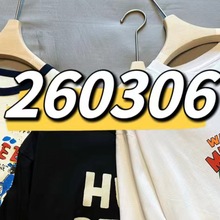 260306.夏季新款儿童韩版休闲卡通纯色圆领亲子短袖T恤