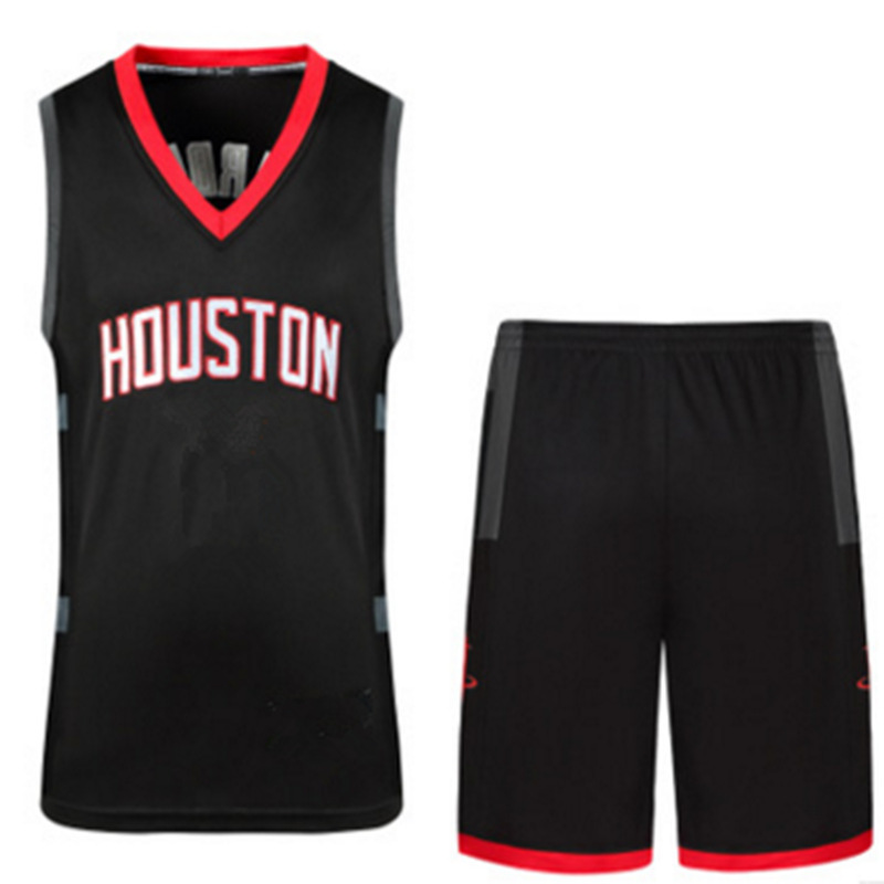 休斯顿火箭队服球衣刺绣套装篮球服网眼比赛服装印字印号-阿里巴巴