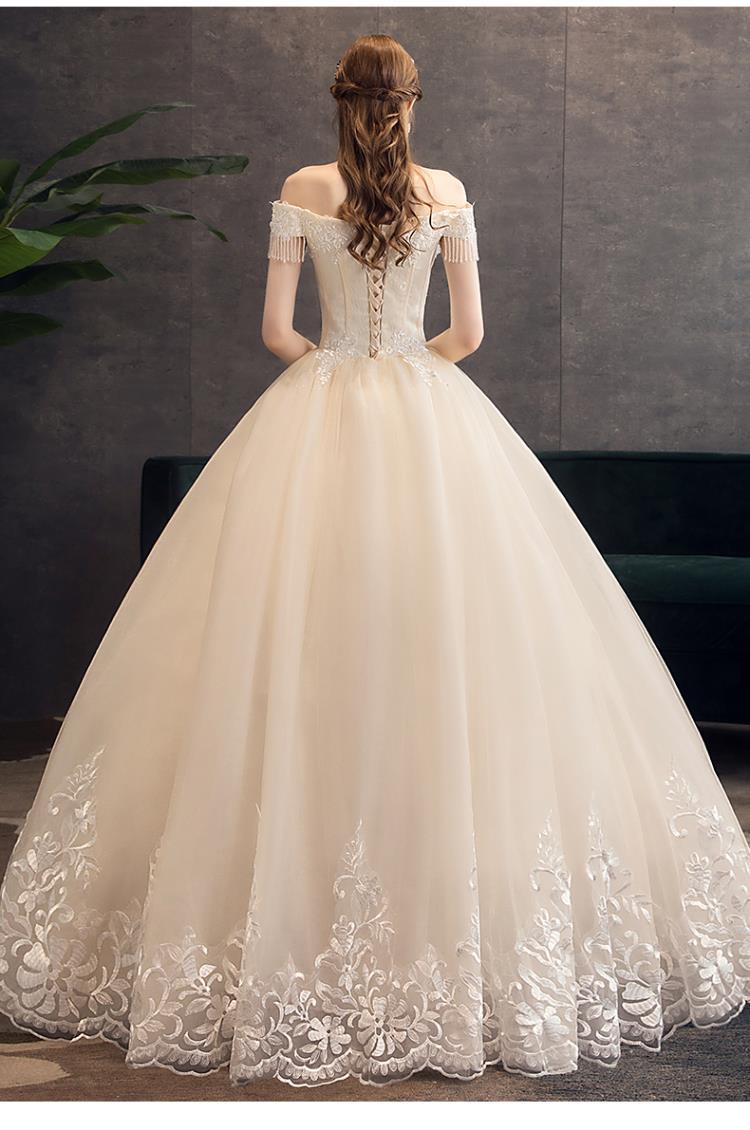 主婚纱2021新款高腰孕妇超仙奢华森系浅香槟色新娘结婚拖尾婚纱