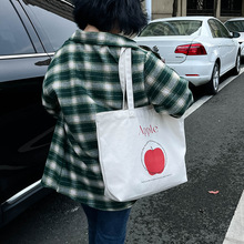 厂家创意帆布棉布袋制作空白学生帆布包女单肩印花手提制定LOGO