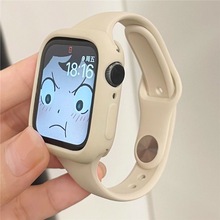 适用于applewatch8小蛮腰硅胶S9细表带iwatch765代se苹果手表运动