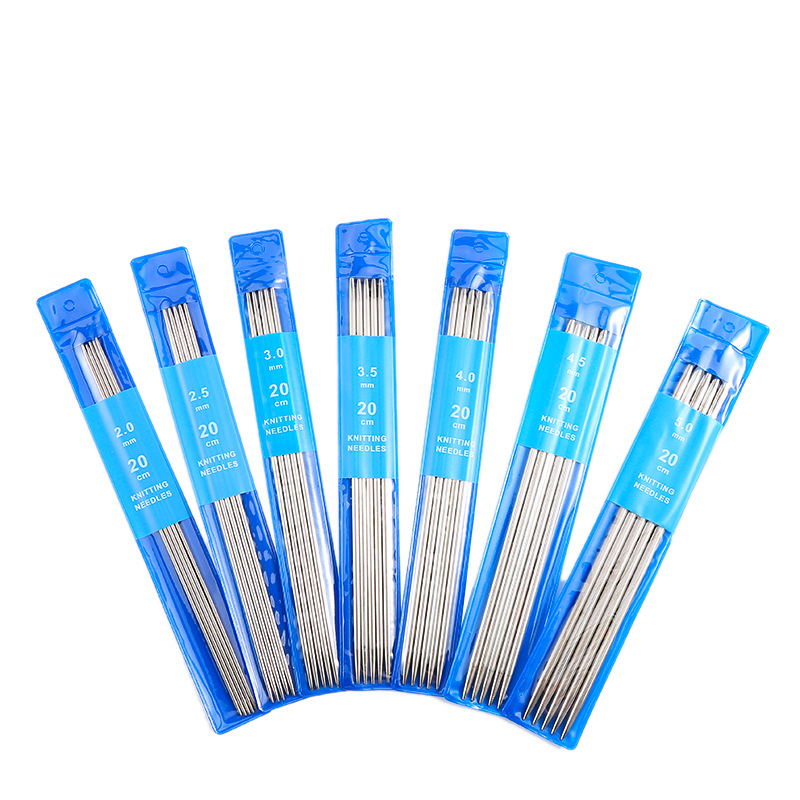 20cm双尖不锈钢针 不锈钢毛衣针 编织工具 不锈钢针