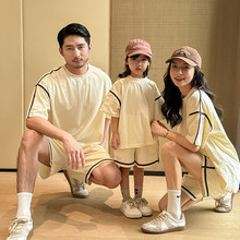 24B025休闲时尚亲子装套装夏季篮球运动潮牌韩版宽松洋气短
