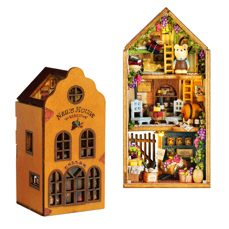 Cute Room DIY Cottage QH Series Building Blocks Small Town Can Be Single Can Be Assembled Mini Exquisite Toy Model