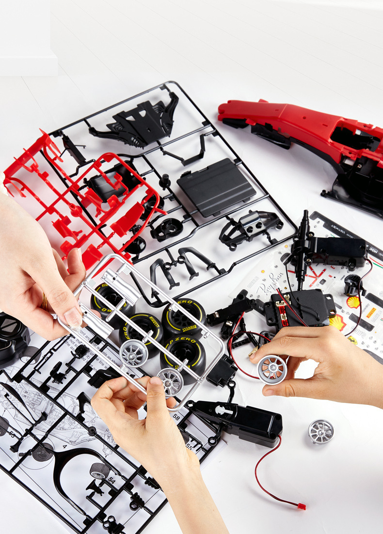 rastar/星辉 法拉f1利赛车组装模型拼插遥控玩具男孩8岁以上97000