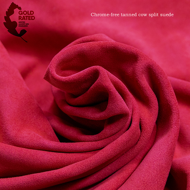 无铬鞣牛二层反绒皮真皮牛绒牛皮雪地靴用皮勃肯鞋纯牛皮环保材质