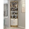 stainless steel Wine cabinet Light extravagance Triangle cabinet Glass Postmodern Corner a living room Sector European style