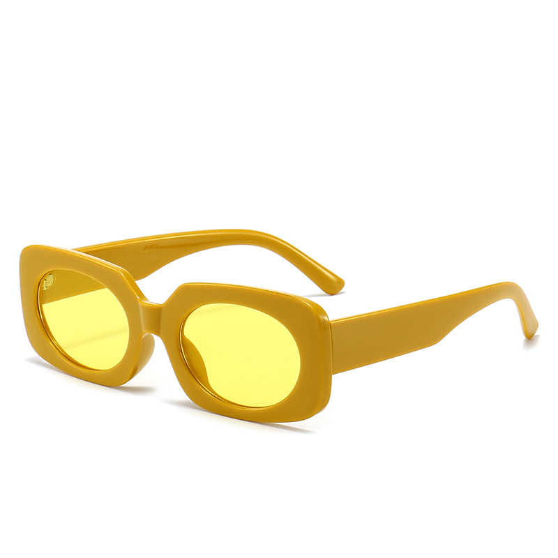 Box Sunglasses Candy Color Fashion Sunglasses Cross-Border Ins Retro European American Style Fashion Brand Spot Supply