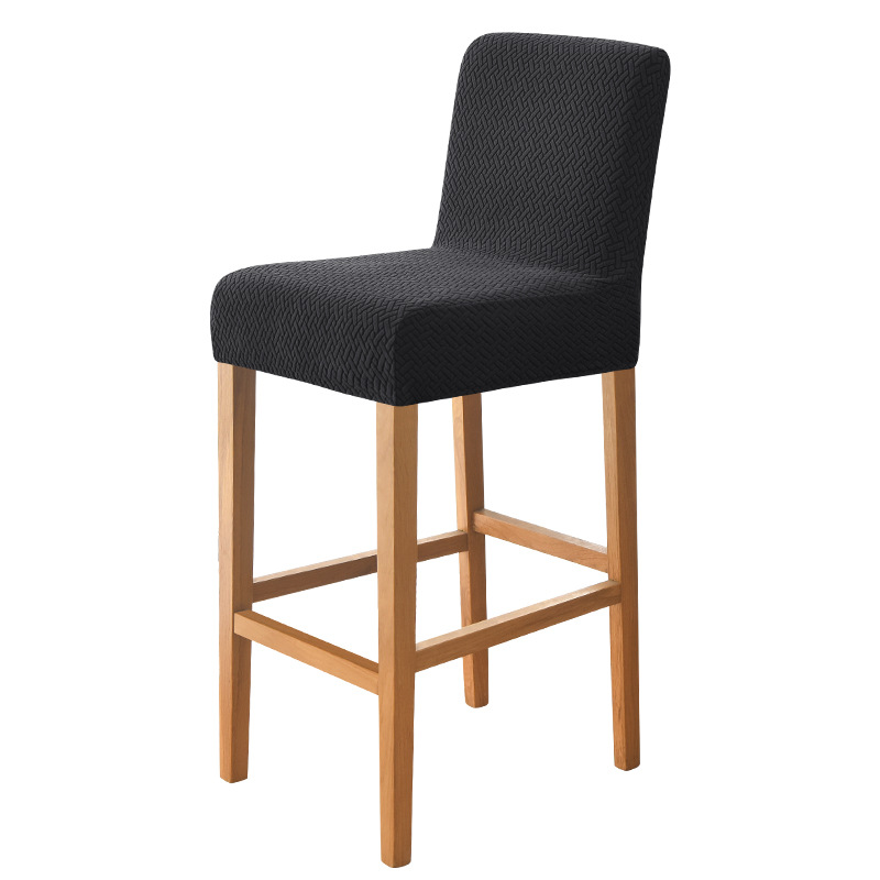 Cross-Border Stretch Household Hotel Club Bar Chair Cover Barstool High Leg Chair Cover T-Type Jacquard Fabric