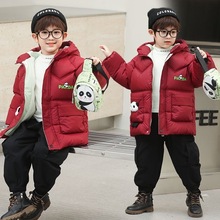 2025新款男童棉服冬装冬季羽绒棉洋气棉衣儿童加绒加厚棉袄外贸