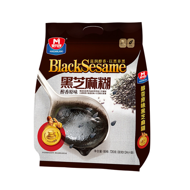 黑芝麻糊袋装720g营养早餐冲饮即食冲泡芝麻代餐原味核桃红枣商场