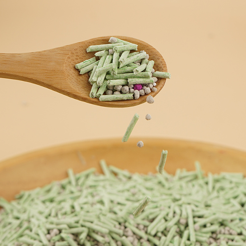 网红款豆腐猫砂绿茶混合猫砂除臭抑菌绿茶清香混合豆腐猫砂不沾底-阿