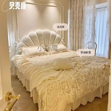 GXT法式网红科技布艺床轻奢现代简约婚床奶油风主卧双人床女生卧