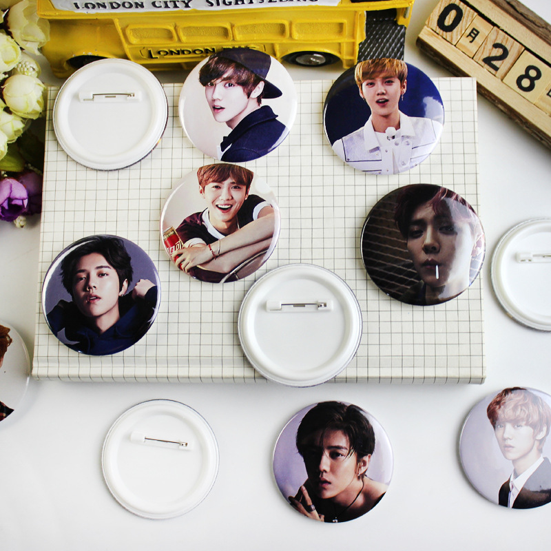 鹿晗周边明星徽章 胸章胸针挂件小鲜肉粉丝同款追星潮流时尚精品