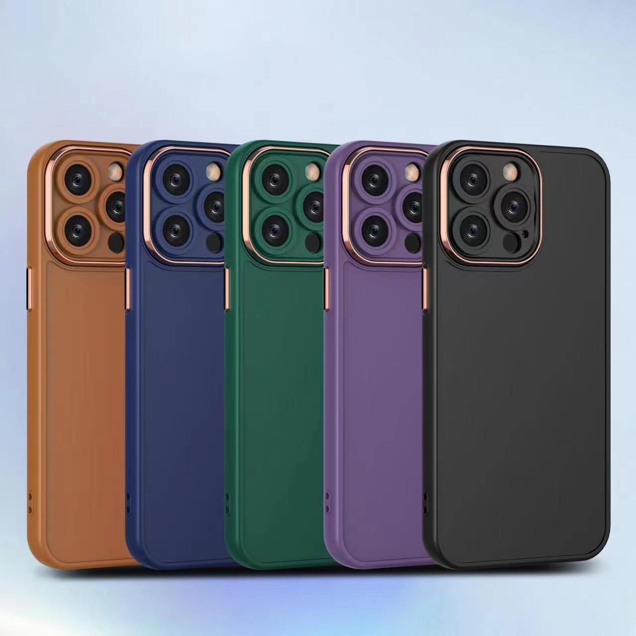 新款推窗适用iphone 15系列三合一滑动推窗指环镜头保护手机壳
