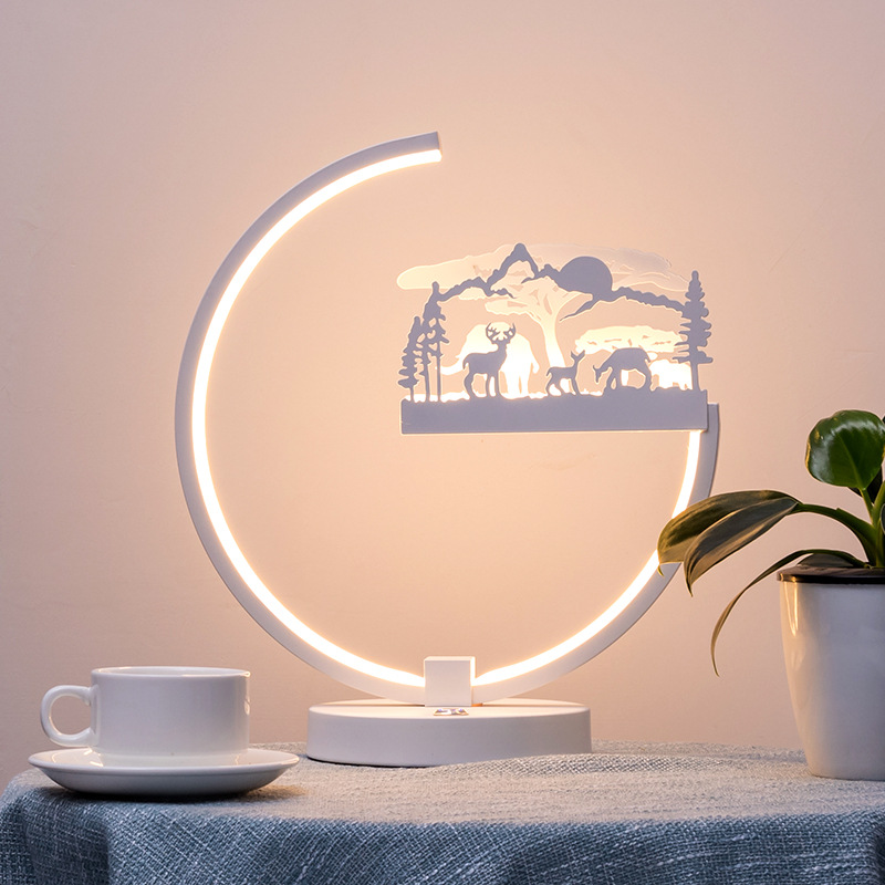 订制台灯文创展会定制logo纪念生日礼物个性床头灯结婚庆礼品创意