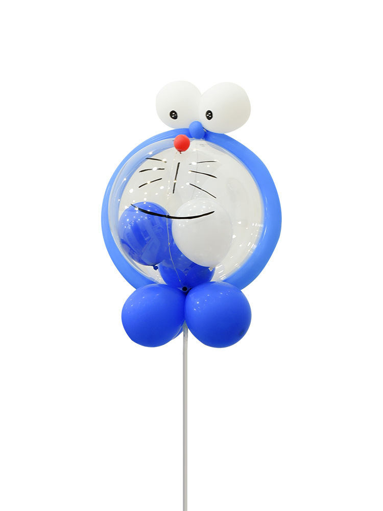 Bounce Ball Fire Light-Emitting Stall Push New Stickers Cartoon Balloon Material Package