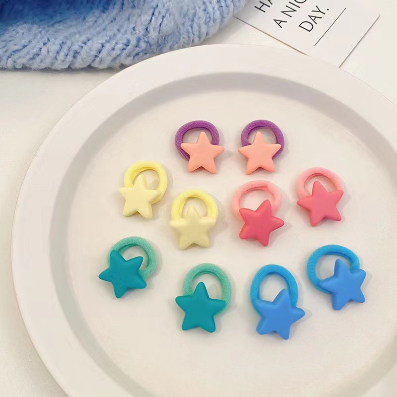 Love Star Children's Hair Band Baby Towel Ring Does Not Hurt Hair Rubber Band Girl's Ponytail Braid Hair Accessories Hair Rope