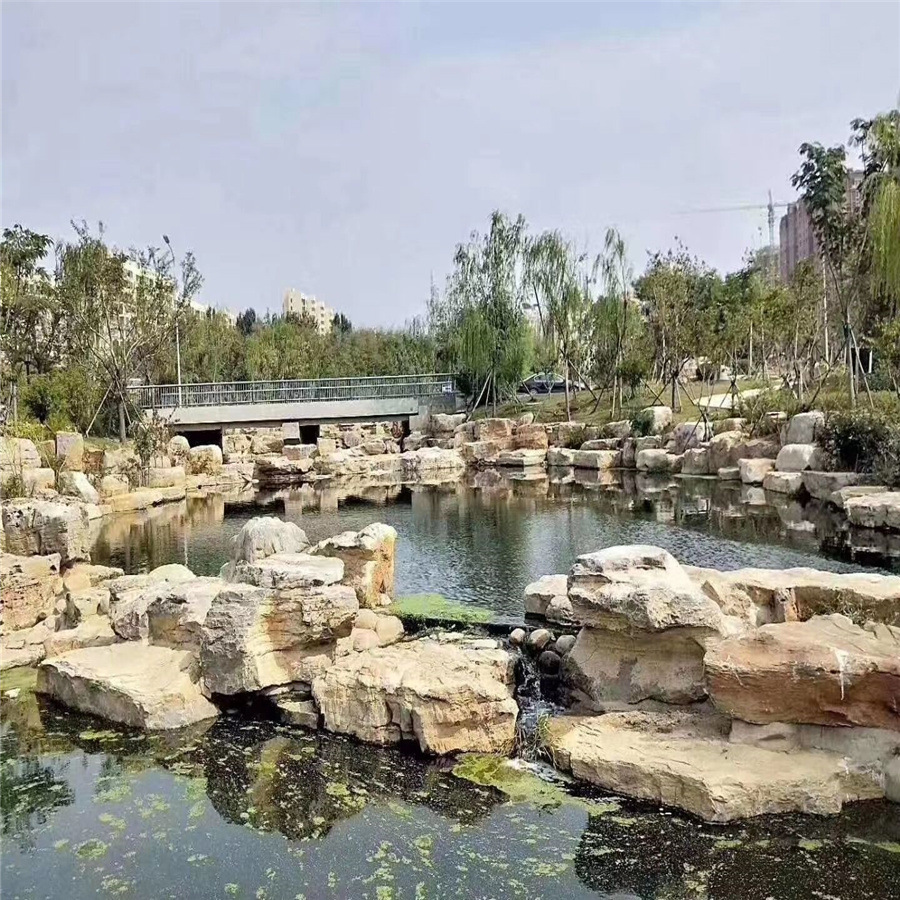 千层石 河道驳岸设计施工 产地批发假山石 天然景观石
