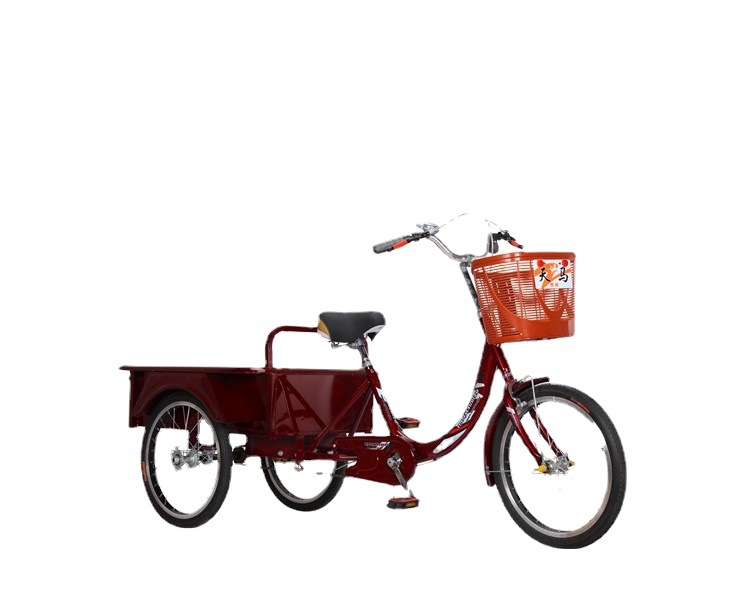 新款老年人力脚踏三轮车成人三轮自行车老年人脚蹬三轮载货三轮车