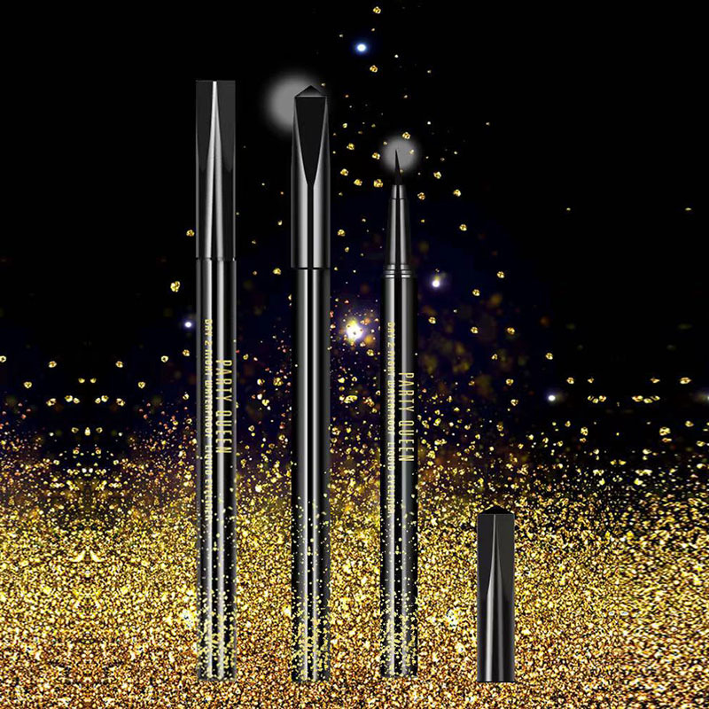 partyqueen 2022新品黑色速干极细眼线笔防水持久不脱妆 彩妆批发