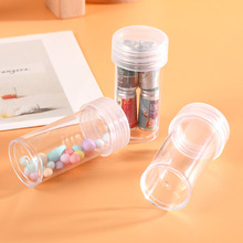 新款透明塑料罐简约杂物收纳瓶子带盖超市糖果包装塑料罐现货批发