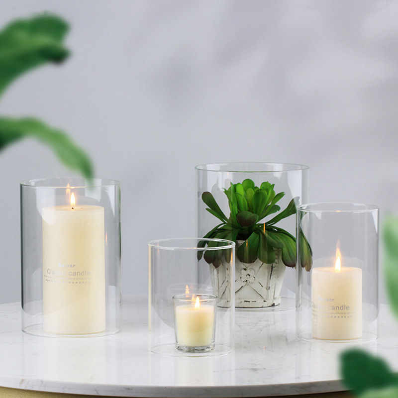 【月销2000】蜡烛罩 直筒玻璃罩烛台高硼硅玻璃管 双头通无底无盖