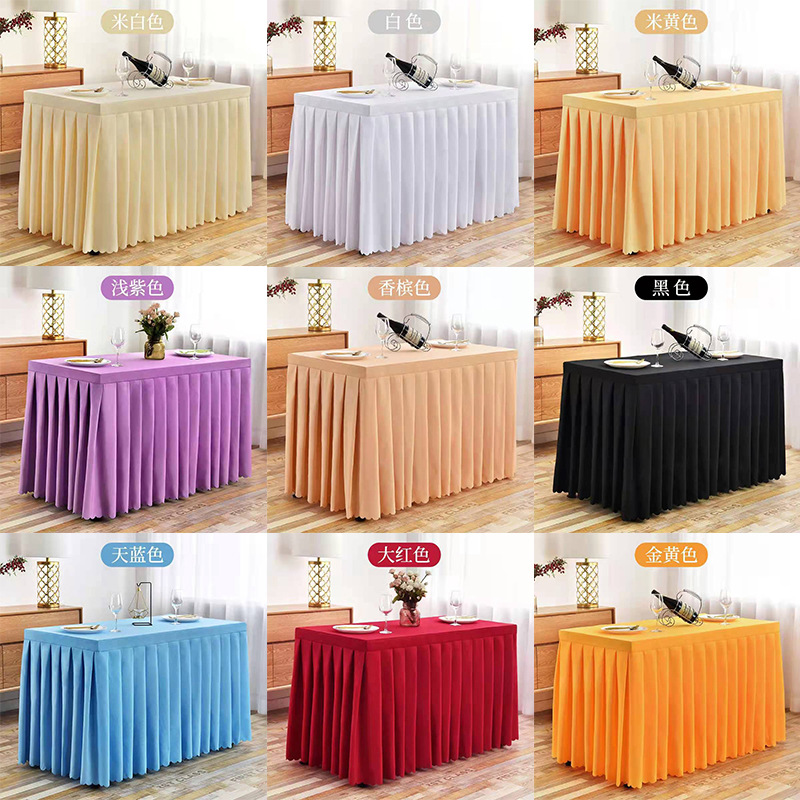 Exhibition Banquet Tablecloth Monochrome Tablecloth Conference Tablecloth Table Cover SignTable Skirt Square Tablecloth