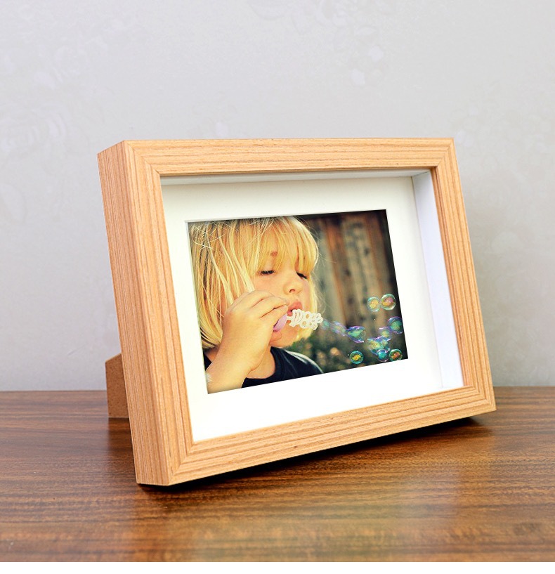 木质相框摆台七寸照片像框架洗相片冲印定制6 7 8 10木制立体画框