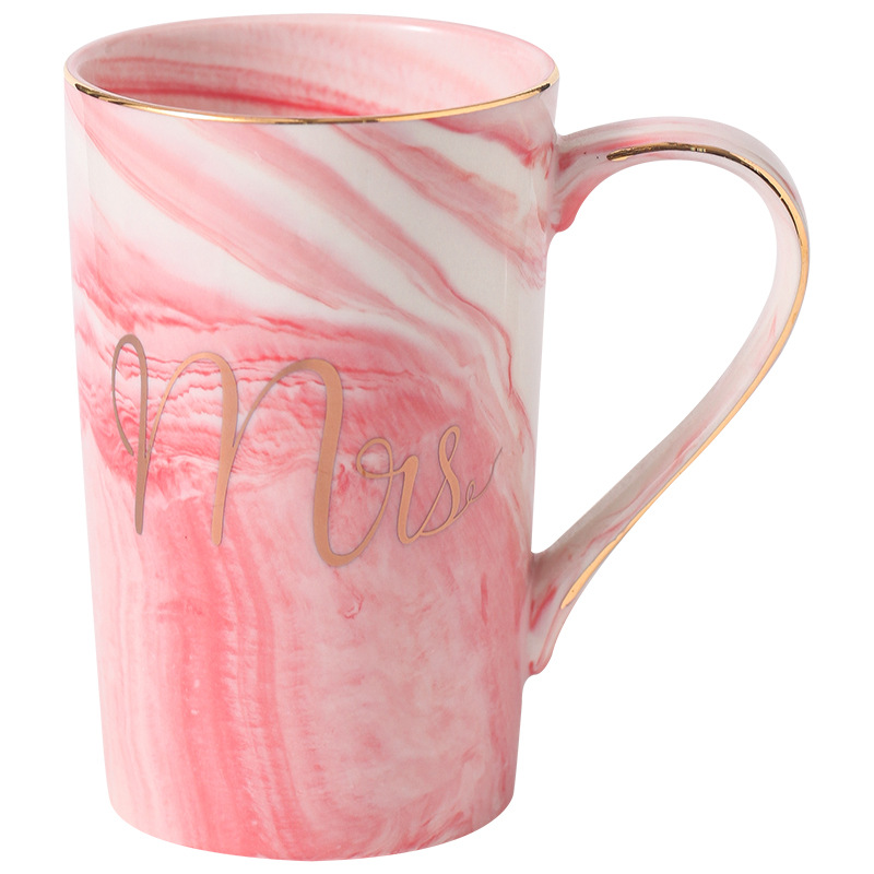 Cross-Border Mother's Day Mug Printing Mis Marbling Ceramic Cup Printed Logo Wedding Color Soil Gift Cup