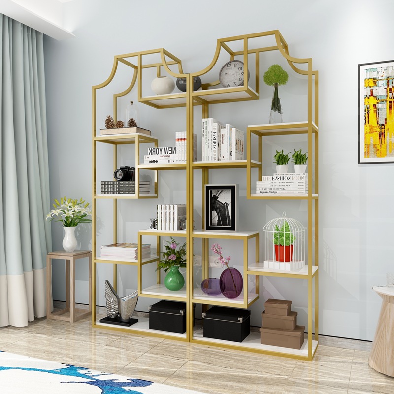 铁艺实木多层陈列架玄关搁板隔断墙展示置物书架古董艺术工艺造型