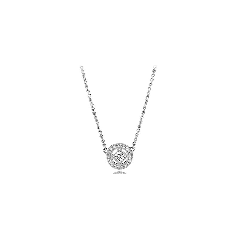 Jinbifu Pandora S925 Silver Rose Gold Classic Elegant Necklace Set Fashionable Simple Clavicle Chain Necklace