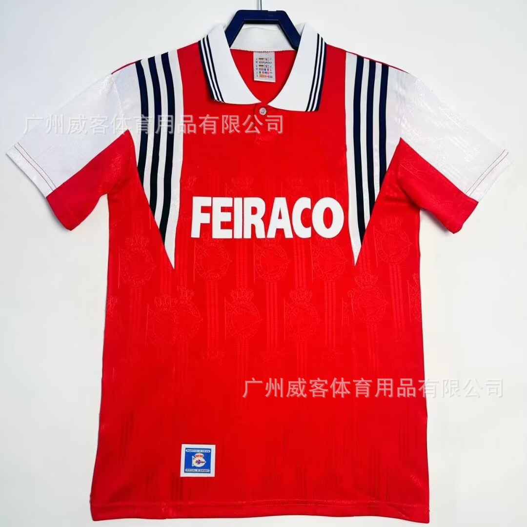 97-98拉科鲁尼亚客场复古球衣泰版足球服复古老款短袖球衣印字