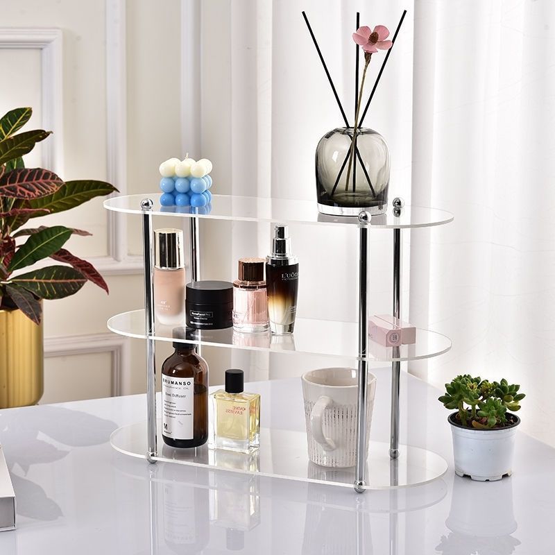 INS Style Storage Rack Acrylic Shelf Bathroom Countertop Cosmetics Multi-Layer Display Perfume Cup Holder