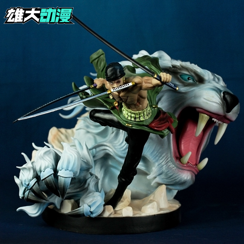 海贼王gk极虎狩索隆超大场景雕像模型摆件创意品手办动漫盒装