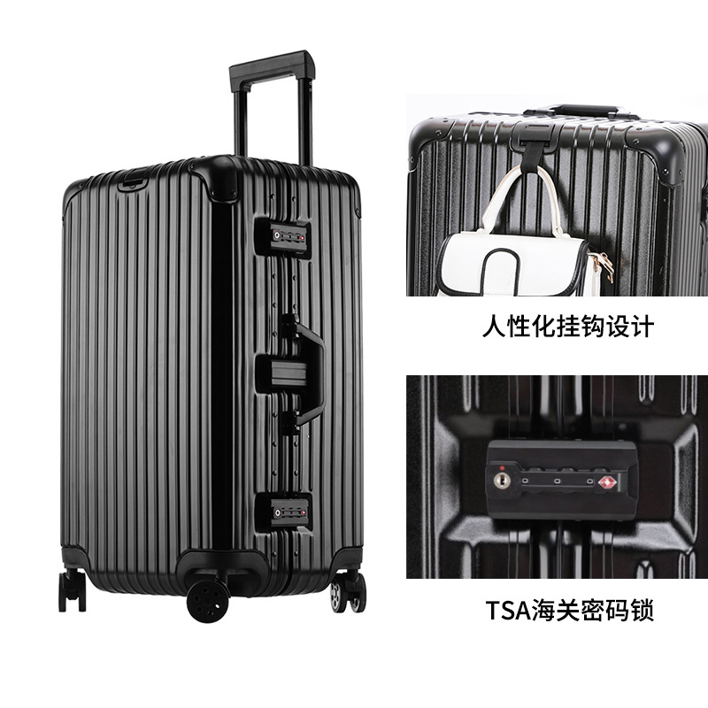 Large Capacity Luggage Sports Version Square Fat Thickened 28-Inch 30-Inch 32-Inch Universal Wheel Trolley Case Plastic Suitcase