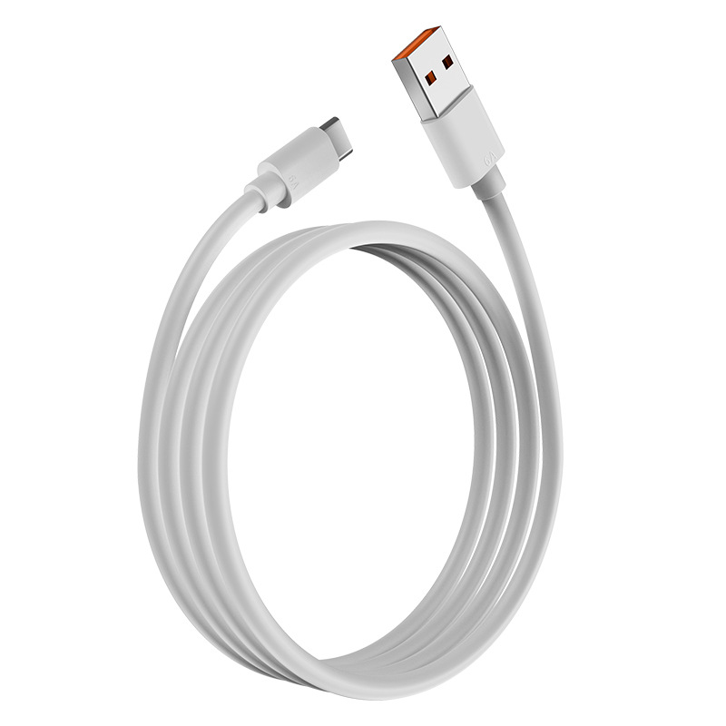 TYPE-C Flash Charging Orange Rubber Core 66W Charging Cable for Huawei Xiaomi LeTV 6A Super Fast Charge Data Cable