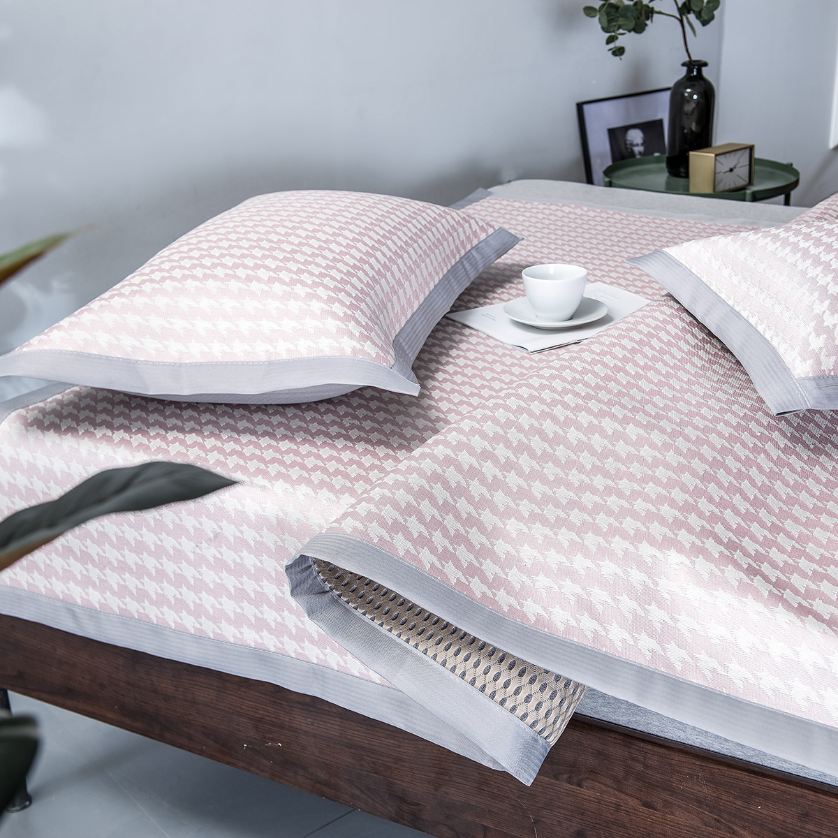 厂家批发家用空调软席 冰丝凉席 夏季可水洗冰丝席床笠三件套代发