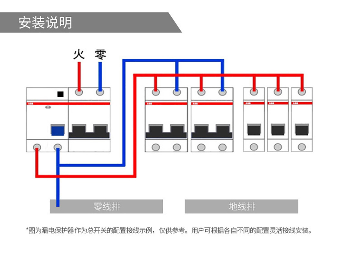 abb空气开关sh200系列微断断路器1p b特性6ka-sh201-b16b32b63b10