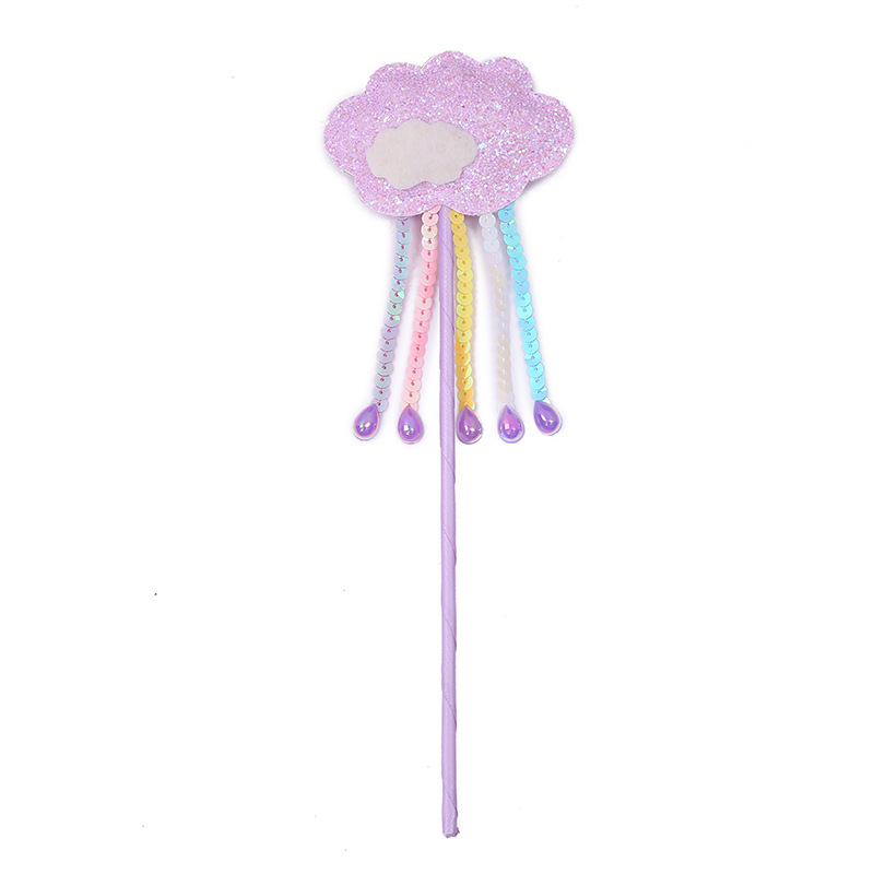 Children's Cloud Tassel Magic Wand Sequins Magic Cane Halloween Party Children's Performance Props Wholesale