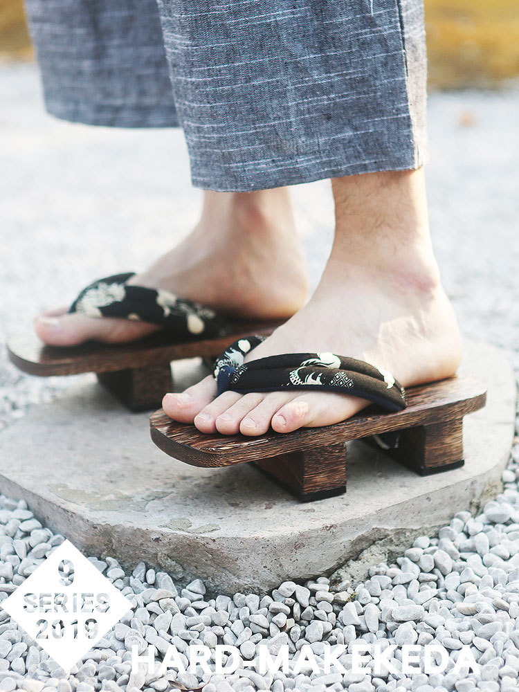 男士二齿木屐鞋