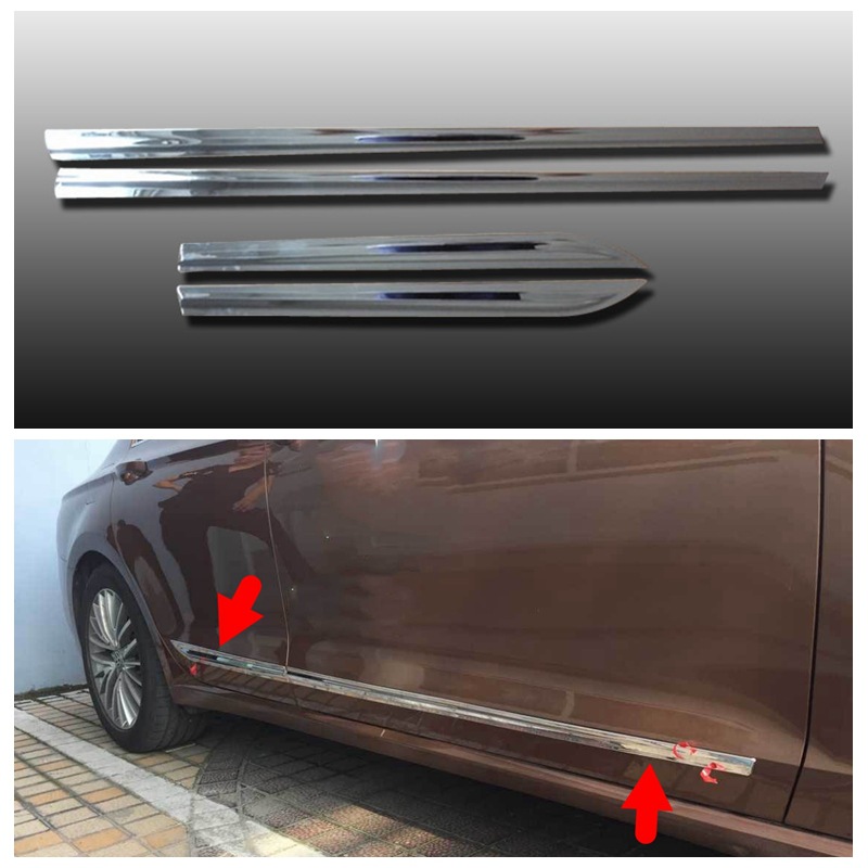 适用大众凌渡门边条车身饰条 凌度门板装饰车门防擦防撞条电镀y