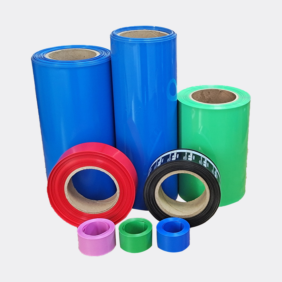 源头厂家 pvc热缩管 电池皮外皮蓝色pvc热缩套管 18650锂电池