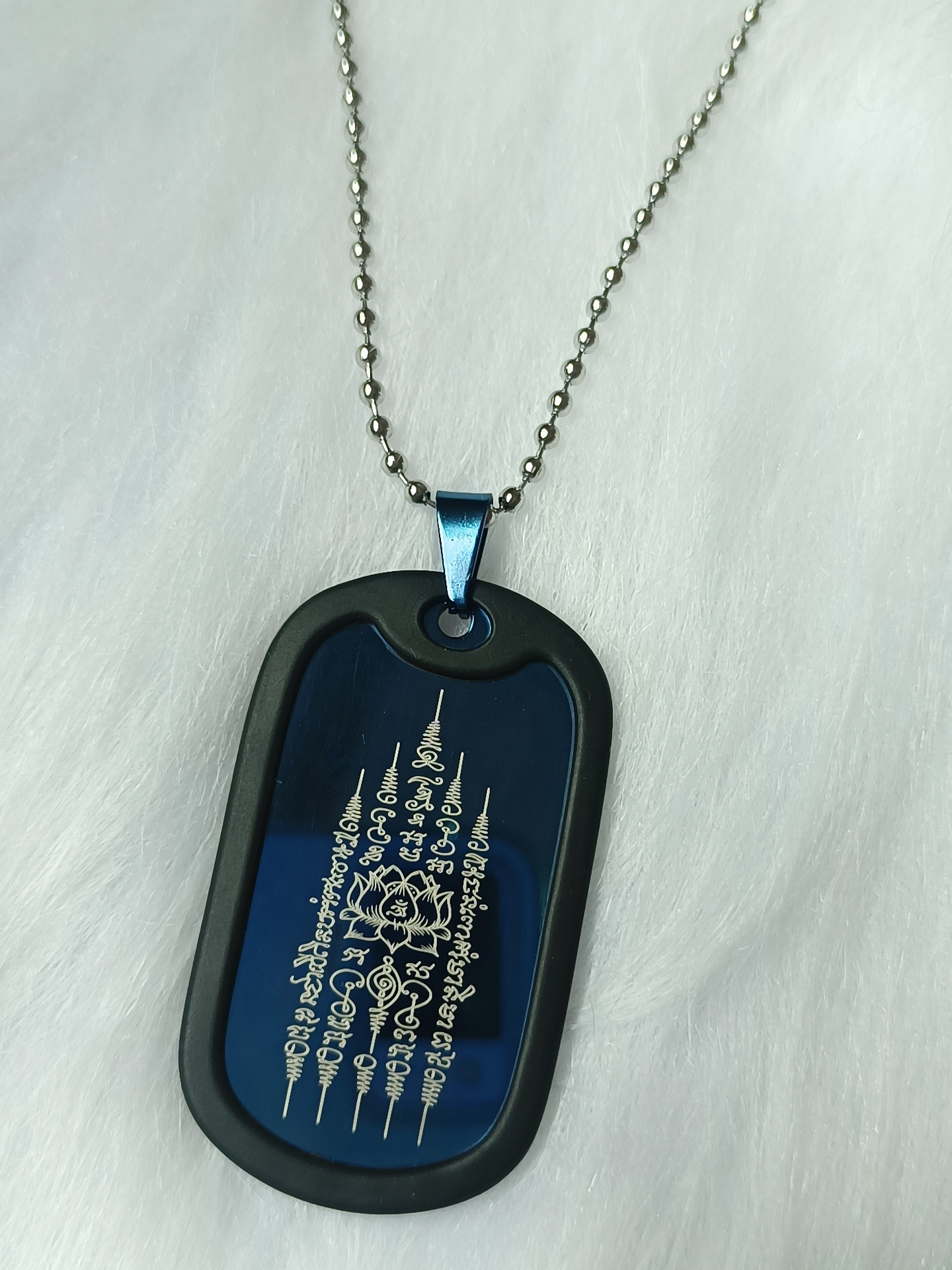 泰国佛牌真品 阿赞冲 莲花八方转运轮挂件 九尾弧仙 五条经文吊牌