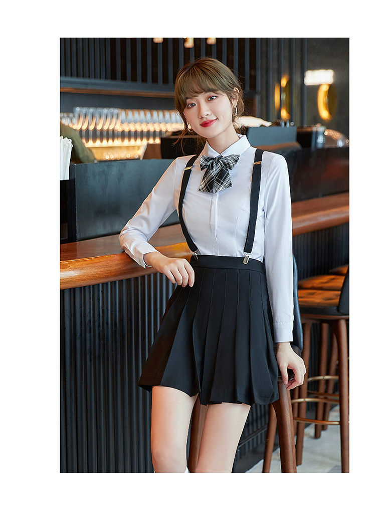 jk衬衫女士长袖职业装白色衬衣裙子表演服学院风幼师园服工作服潮