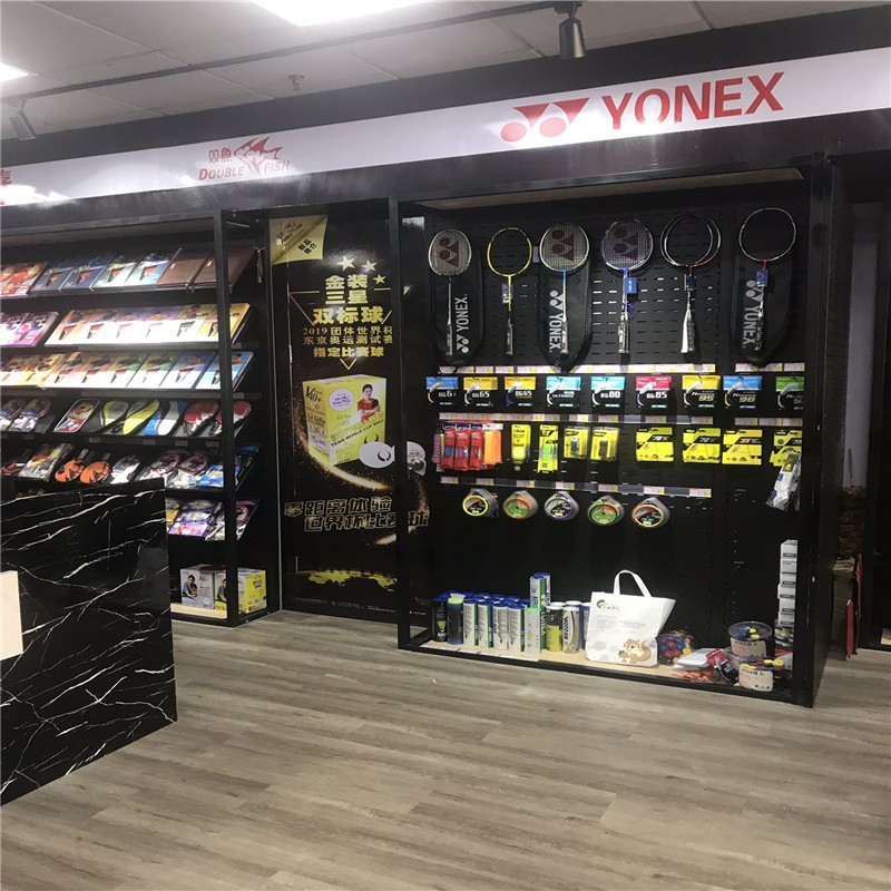 运动服展示柜羽毛拍展架用品专业生产篮球足球展示架体育用品货架