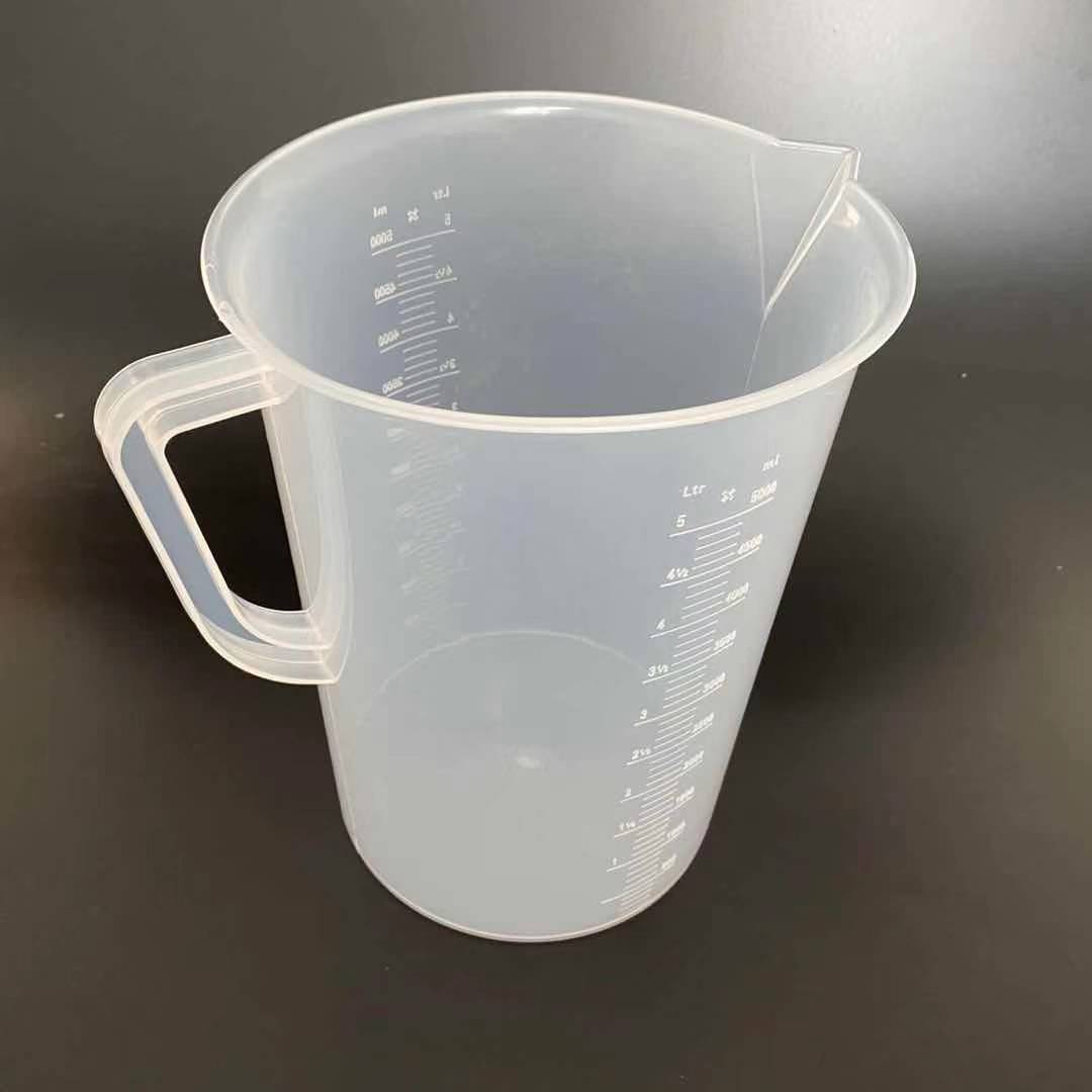 加厚5000ml毫升量杯 烧杯 5升量杯带刻度pp 奶茶蛋糕烘焙带手柄