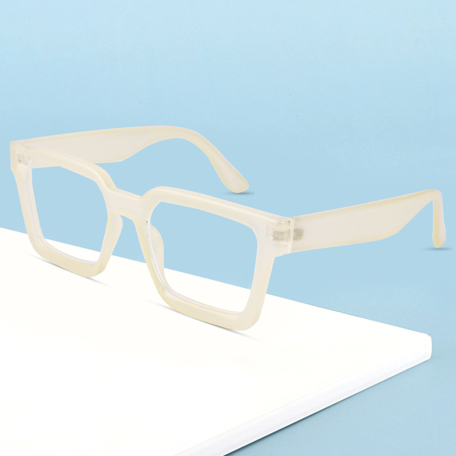 跨境新款方框防蓝光护目眼镜 个性时尚男女士通用平光镜 5257